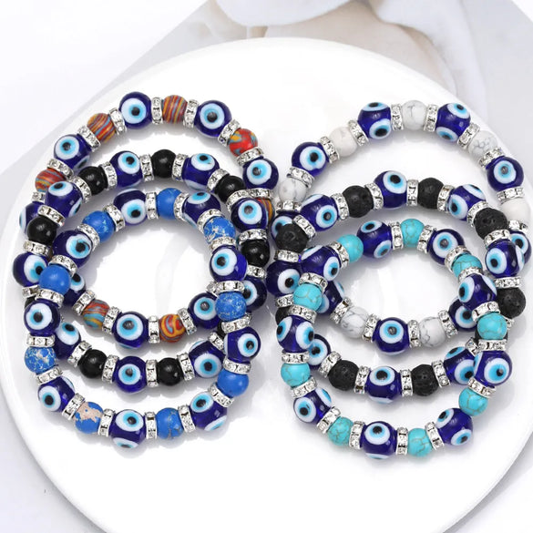 Simple Style Eye Alloy Glass Wholesale Bracelets
