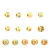 Simple Style Eye Copper Enamel Plating Inlay Zircon 18k Gold Plated Charms Jewelry Accessories