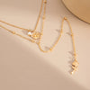 Simple Style Flower Geometric Alloy Pendant Copperclad Iron Chain Imitation Pearl Long Clavicle Necklace With Electroplating