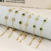Simple Style Flower Rhombus 304 Stainless Steel 18K Gold Plated Zircon Bracelets In Bulk