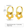 1 Pair Simple Style Flower Plating Stainless Steel Earrings