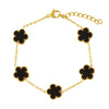 Simple Style Flower 304 Stainless Steel 18K Gold Plated Film Shell Bracelets In Bulk