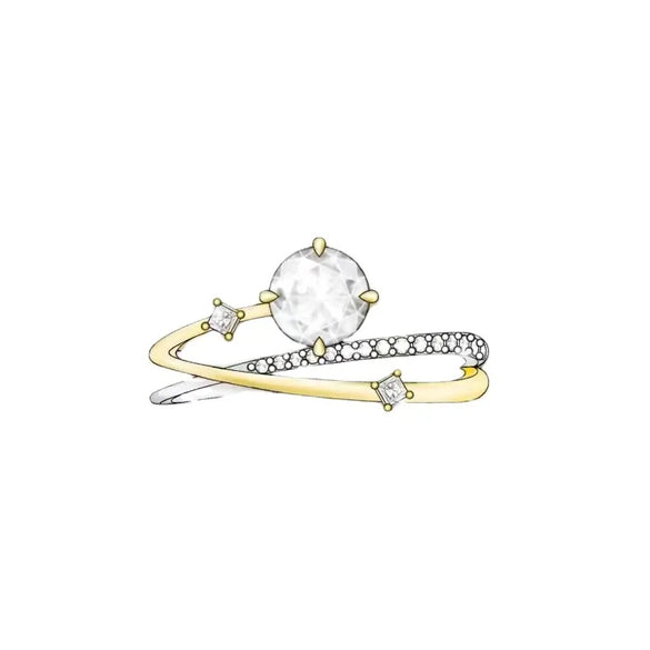 Simple Style Flower Sterling Silver Inlay Moissanite Rings