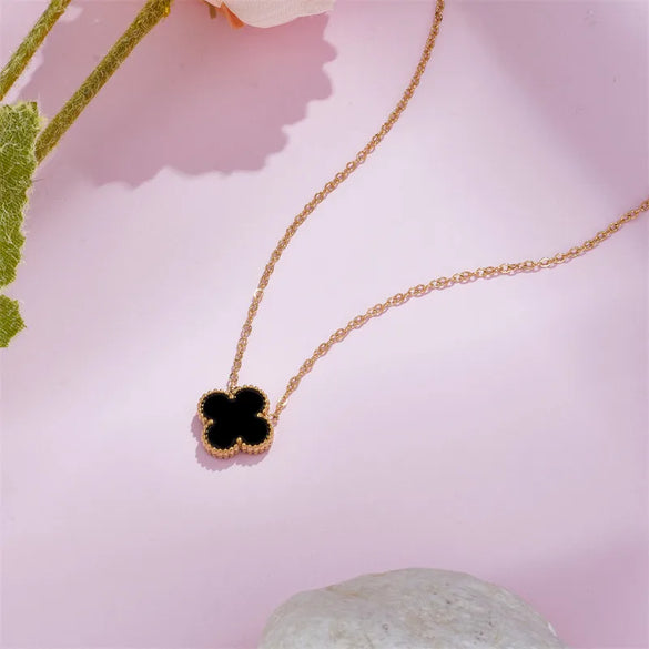 Wholesale Simple Style Flower Titanium Steel Plating Gold Plated Bracelets Necklace