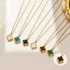 Simple Style Flower Titanium Steel Plating Pendant Necklace