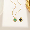 Simple Style Flower Titanium Steel Plating Pendant Necklace