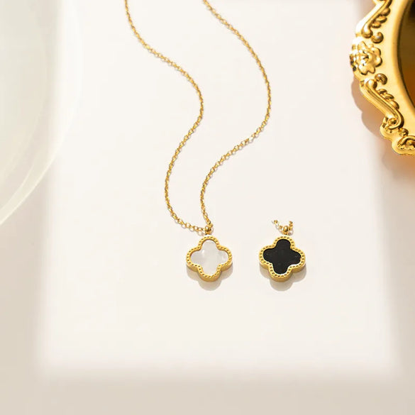 Simple Style Flower Titanium Steel Plating Pendant Necklace