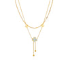 Simple Style Four Leaf Clover Titanium Steel Plating Layered Necklaces