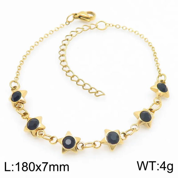 Simple Style Geometric 304 Stainless Steel 18K Gold Plated Bracelets In Bulk