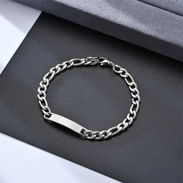 Simple Style Geometric 304 Stainless Steel Plating Unisex Bracelets Men Chain Bracelets