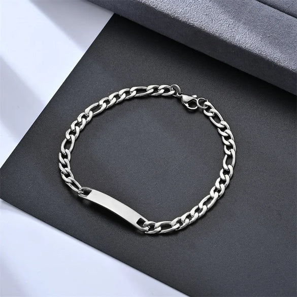 Simple Style Geometric 304 Stainless Steel Plating Unisex Bracelets Men Chain Bracelets