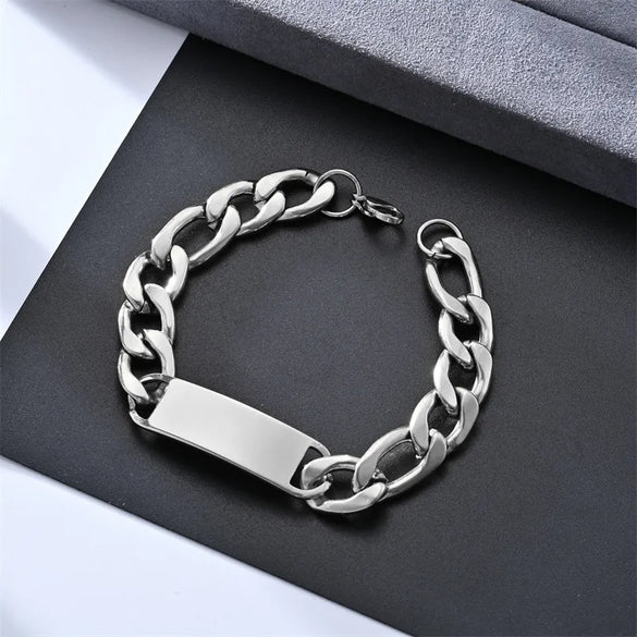 Simple Style Geometric 304 Stainless Steel Plating Unisex Bracelets Men Chain Bracelets