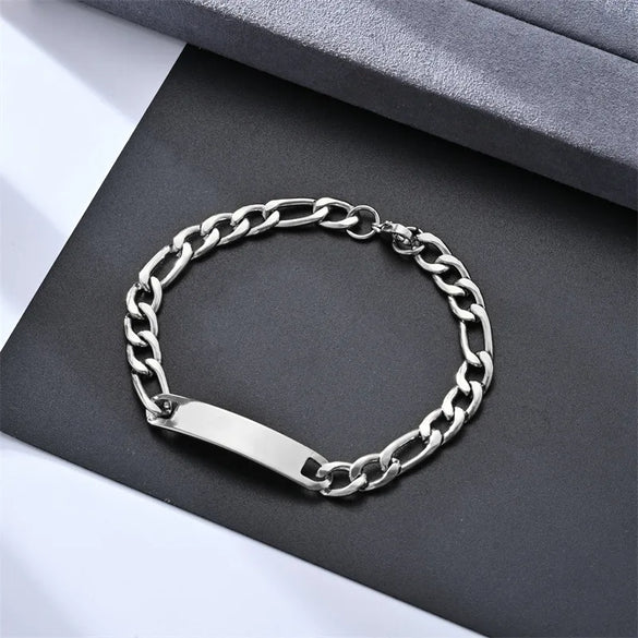 Simple Style Geometric 304 Stainless Steel Plating Unisex Bracelets Men Chain Bracelets