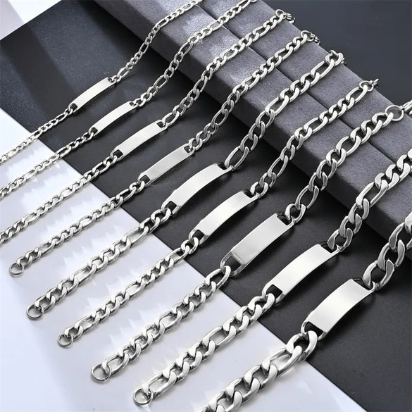Simple Style Geometric 304 Stainless Steel Plating Unisex Bracelets Men Chain Bracelets