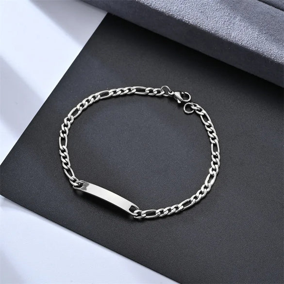 Simple Style Geometric 304 Stainless Steel Plating Unisex Bracelets Men Chain Bracelets
