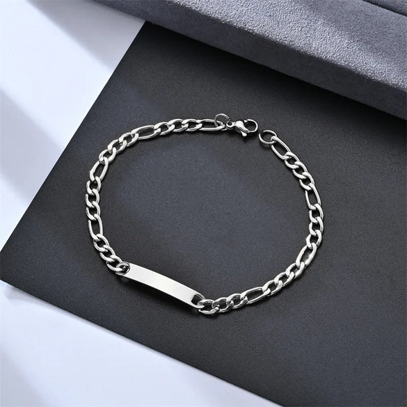 Simple Style Geometric 304 Stainless Steel Plating Unisex Bracelets Men Chain Bracelets