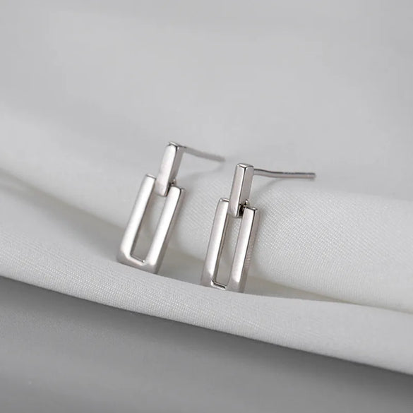 Simple Style Geometric Alloy Metal No Inlaid Ear Studs