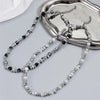 Simple Style Geometric Beaded Opal Titanium Steel Irregular Unisex Pendant Necklace