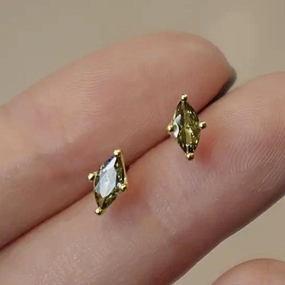 Simple Style Geometric Copper Earrings With Zirconia For Women