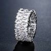 Simple Style Geometric Copper Plating Inlay Zircon White Gold Plated Gold Plated Rings