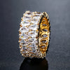 Simple Style Geometric Copper Plating Inlay Zircon White Gold Plated Gold Plated Rings