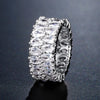 Simple Style Geometric Copper Plating Inlay Zircon White Gold Plated Gold Plated Rings