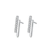 Simple Style Geometric Copper Plating Rhinestones Ear Studs 1 Pair