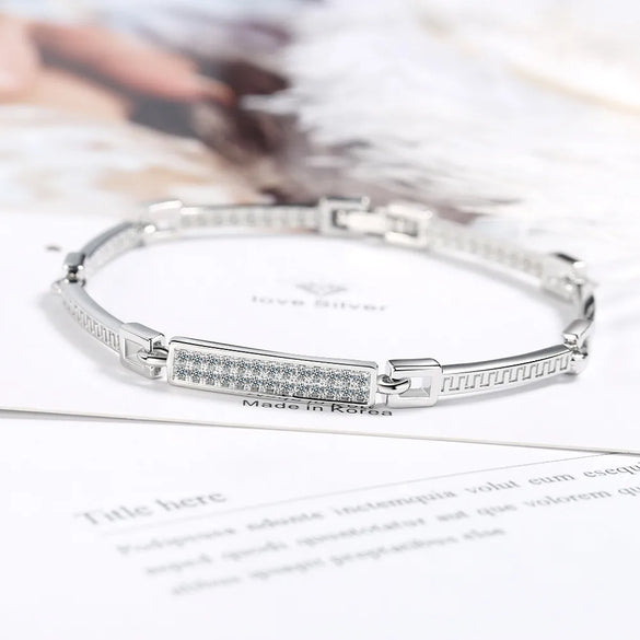 Simple Style Geometric Copper Rhinestones Bracelets