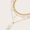 Simple Style Geometric Imitation Pearl Wholesale Three Layer Necklace