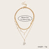 Simple Style Geometric Imitation Pearl Wholesale Three Layer Necklace