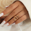 Simple Style Geometric Lines Alloy Women's Open Rings