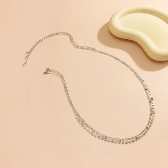 Simple Style Geometric Metal Layered Tassel Waist Chain