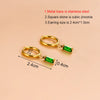 1 Pair Simple Style Geometric Rectangle Gold Plated Stainless Steel Zircon Gold Plated Earrings