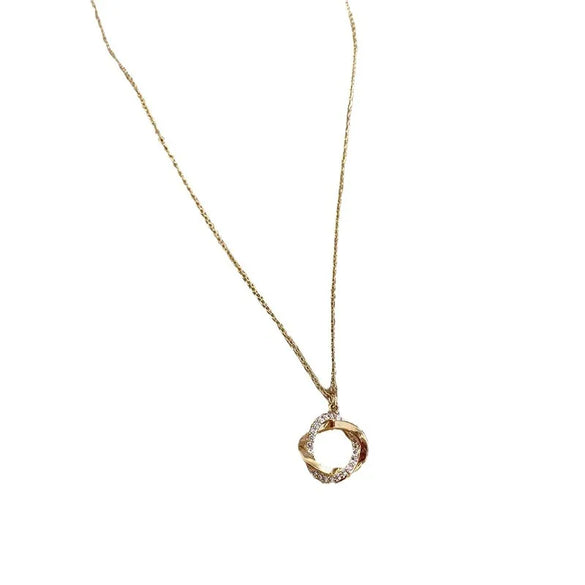 Simple Style Geometric Rhinestones Alloy Titanium Steel Wholesale Pendant Necklace