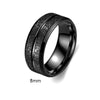 Simple Style Geometric Solid Color Titanium Steel Unisex Rings