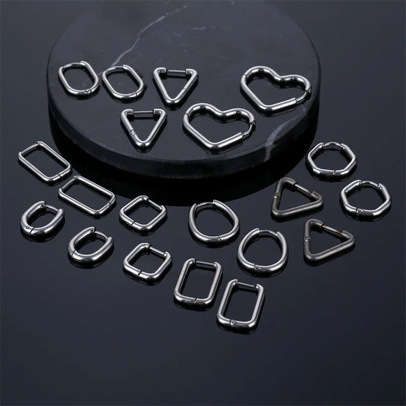 1 Piece Simple Style Geometric Stainless Steel Earrings