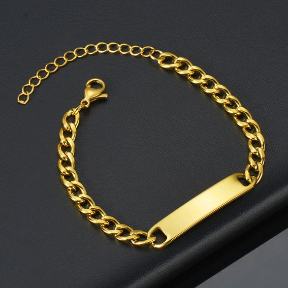 Simple Style Geometric Stainless Steel Glossy Curved Bracelet For Men And Women