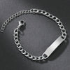 Simple Style Geometric Stainless Steel Glossy Curved Bracelet For Men And Women