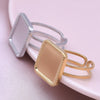 Wholesale Jewelry Simple Style Geometric 304 Stainless Steel 18K Gold Plated Irregular Open Rings