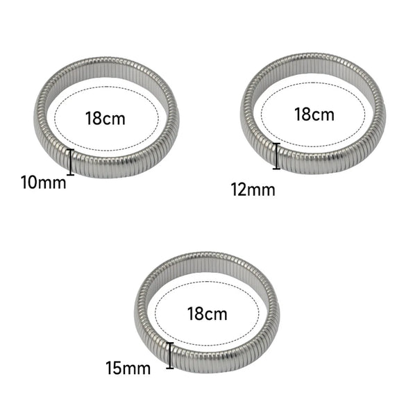 Simple Style Geometric Stainless Steel Plating Bangle