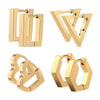 1 Piece Simple Style Geometric Plating Stainless Steel Earrings