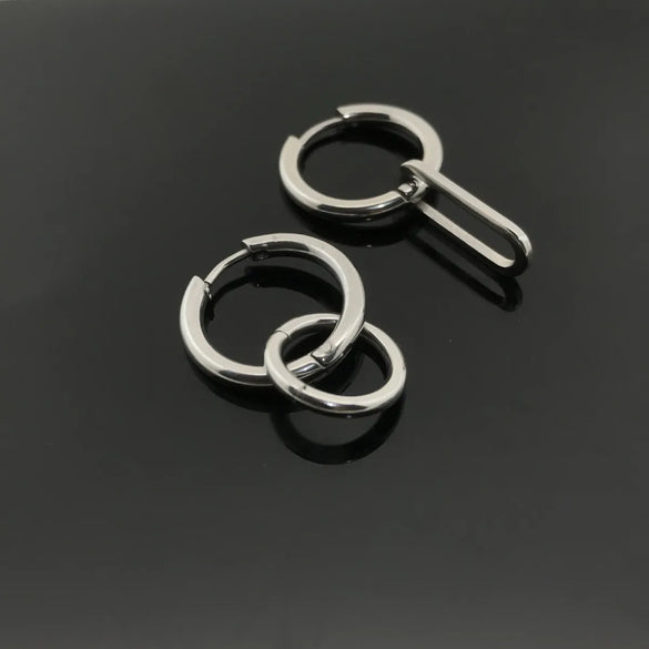 Simple Style Geometric Stainless Steel Plating Earrings 1 Piece
