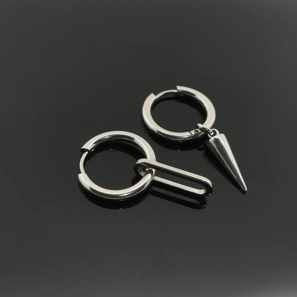 Simple Style Geometric Stainless Steel Plating Earrings 1 Piece