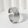 Simple Style Geometric Stainless Steel Plating Open Ring
