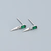 Simple Style Geometric Sterling Silver Plating Zircon Ear Studs 1 Pair