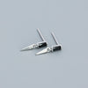 Simple Style Geometric Sterling Silver Plating Zircon Ear Studs 1 Pair