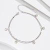 Simple Style Geometric Sterling Silver Polishing 14K Gold Plated White Gold Plated Women'S Anklet