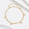 Simple Style Geometric Sterling Silver Polishing 14K Gold Plated White Gold Plated Women'S Anklet