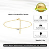 Wholesale Jewelry Simple Style Geometric 925 Sterling Silver 14K Gold Plated White Gold Plated Polishing Anklet