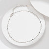 Wholesale Jewelry Simple Style Geometric 925 Sterling Silver 14K Gold Plated White Gold Plated Polishing Anklet